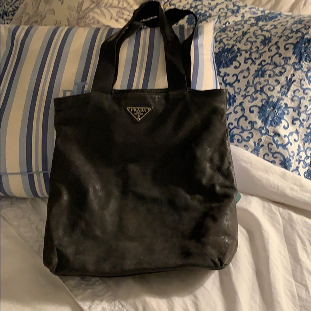 Prada leather tote